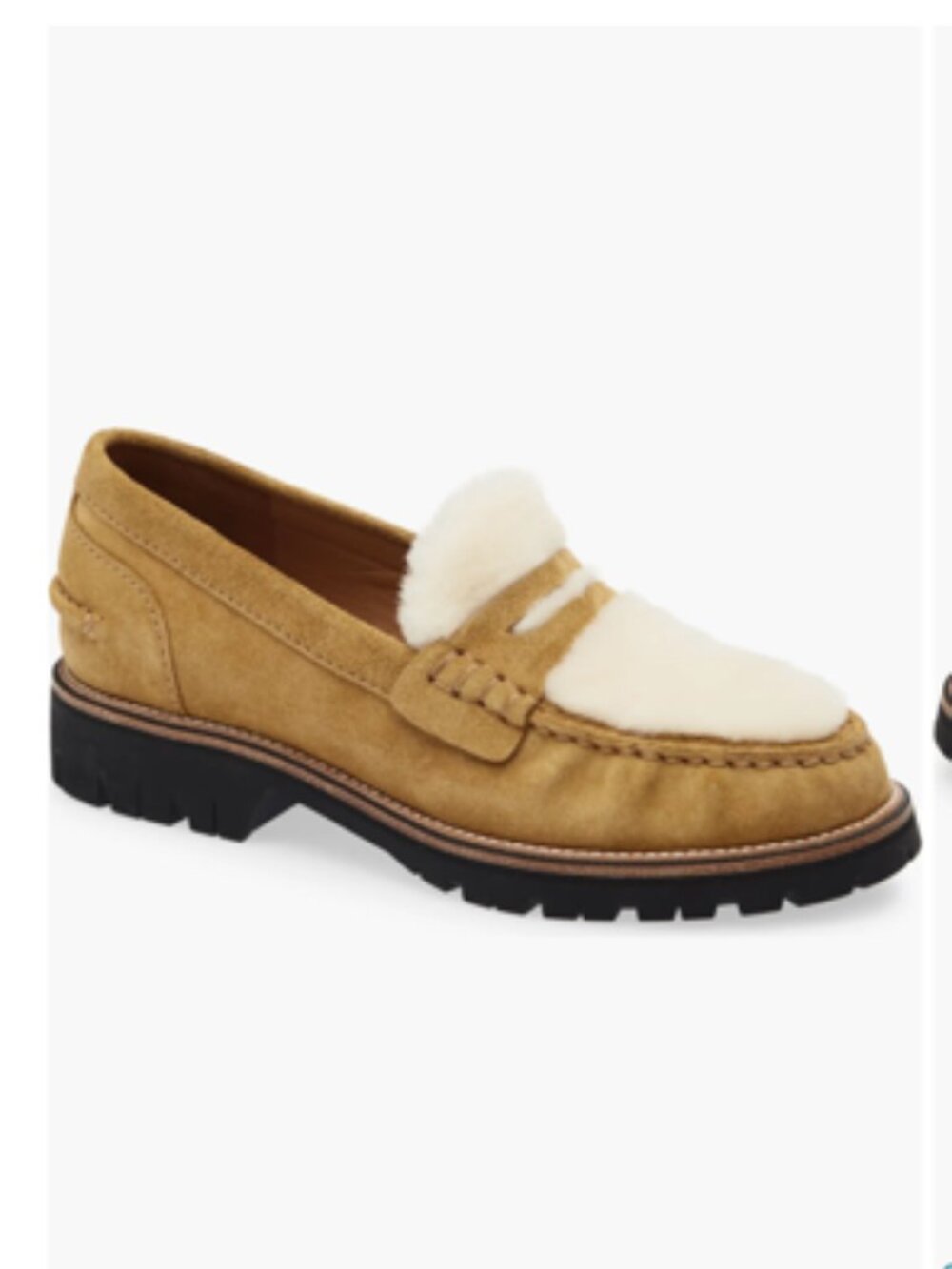 NWT Rag & Bone Genuine Shearling Penny Loafers Size 8